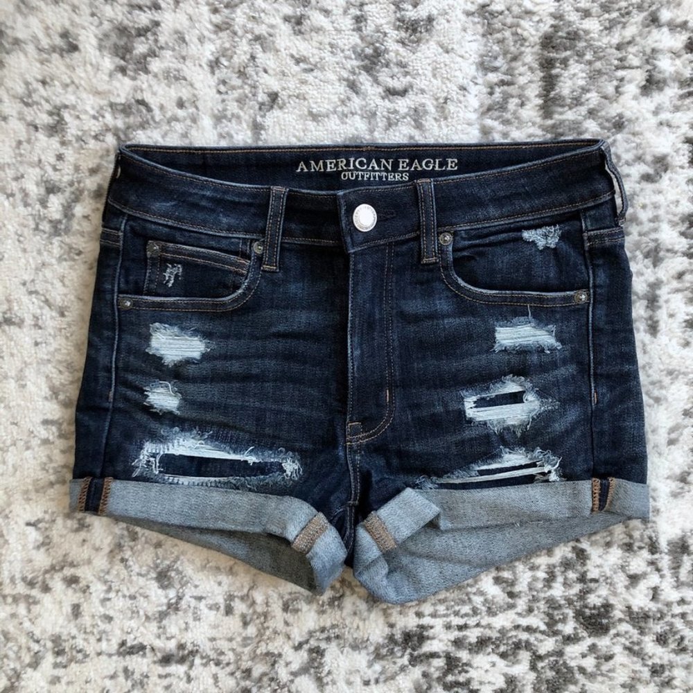 American Eagle - High-Waisted Denim Shorts